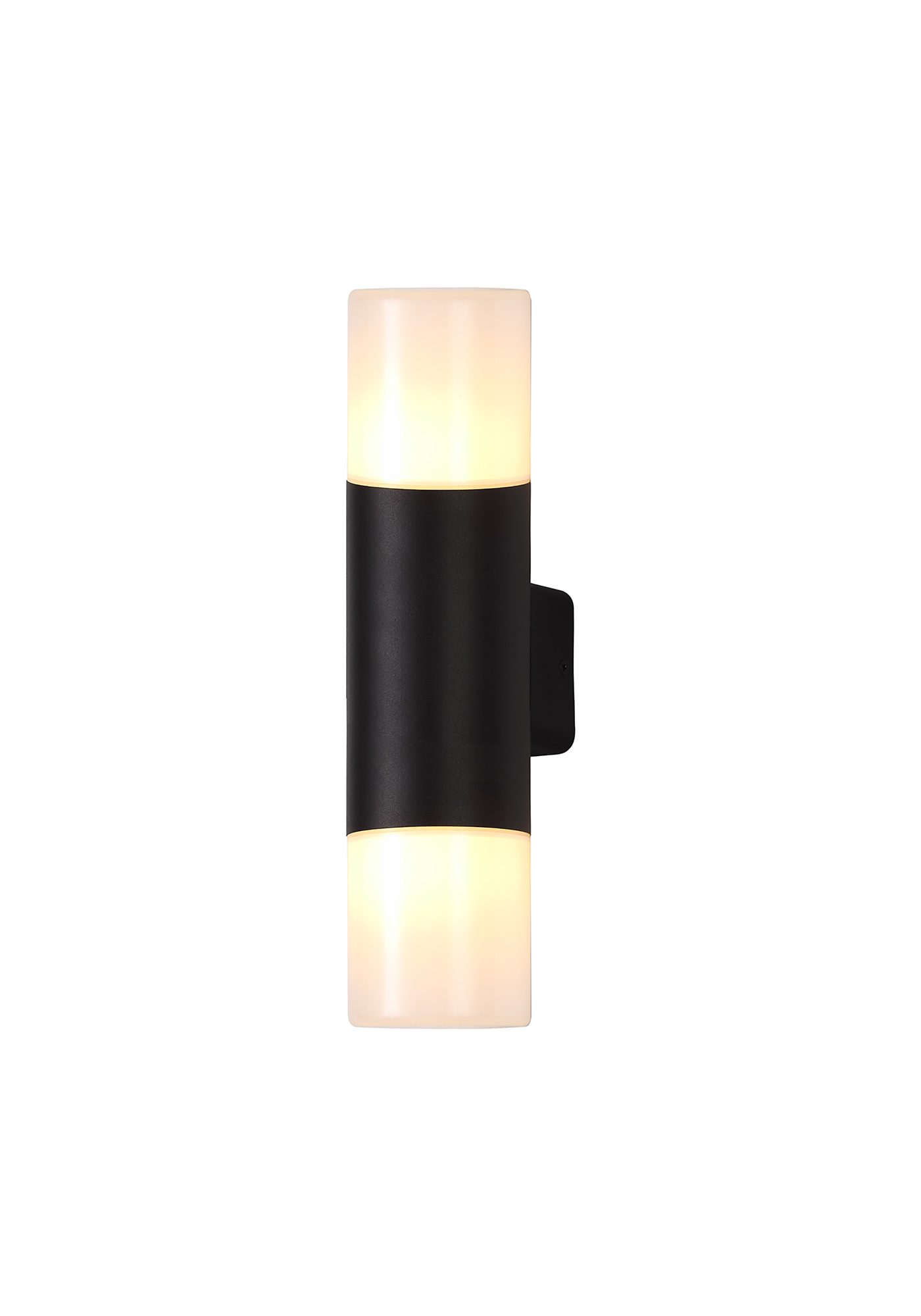 D0553  Prado Wall Lamp 2 Light IP44 Black; Opal